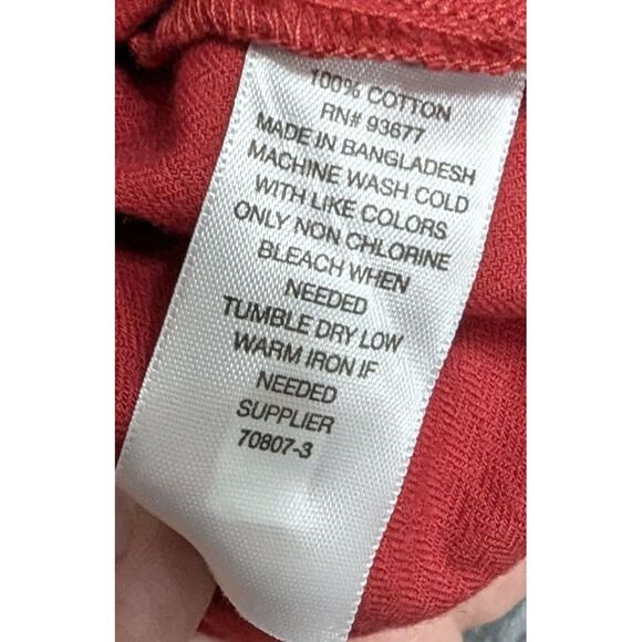 Ana Peasant Style Long Sleeve 100% Cotton Shirt Women's 1X Plus Burnt Orange NWT - Picture 10 of 10